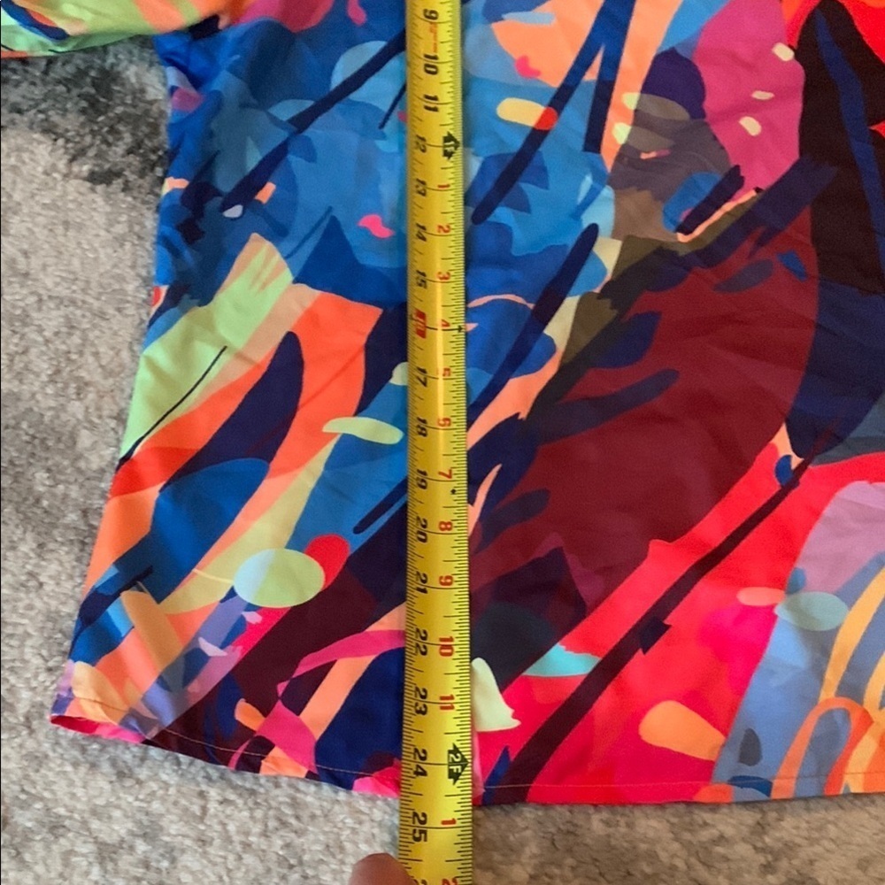 Chrome Red and Blue Graphic Long Sleeve Blouse - Picture 7 of 7